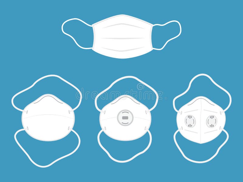 Vector illustration of collection Medical mask or Protective mask