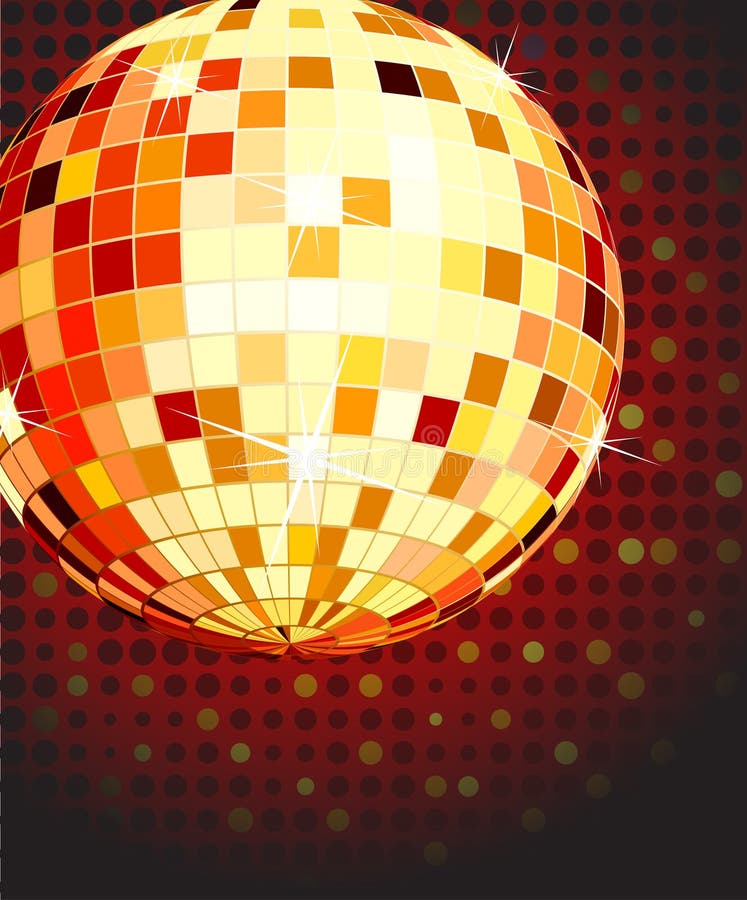 Vector Illustration of Color Disco Ball Stock Vector Illustration of