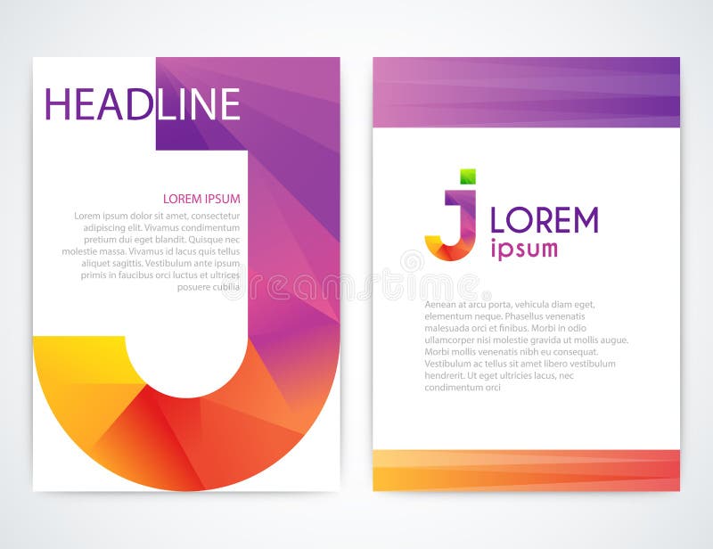 Vector illustration of a colorful brochure vector illustration