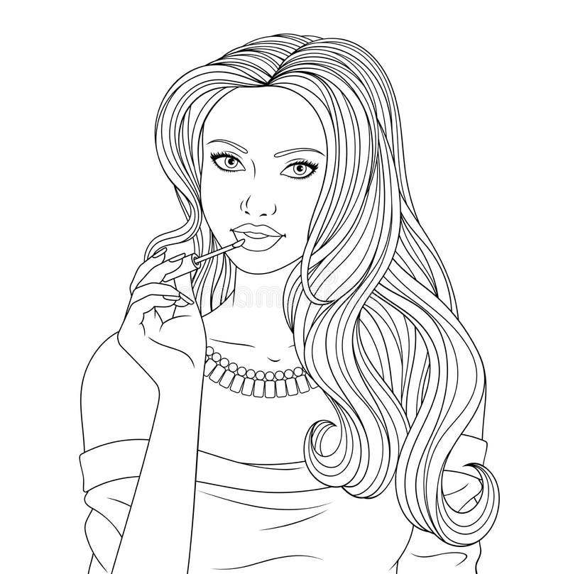 lips printable coloring pages