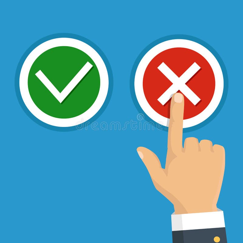 Vector Illustration. the Concept of Choice, the Right Choice Stock