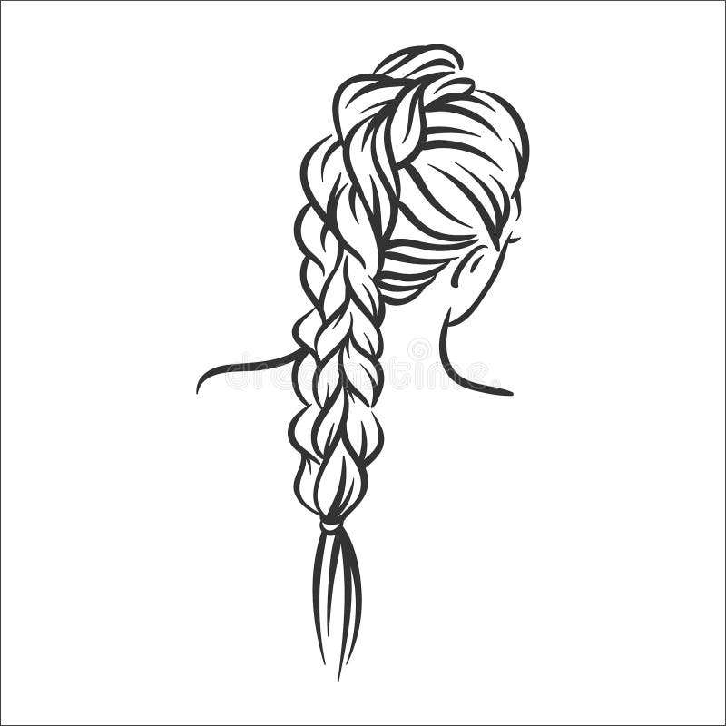 Vector Illustration Concept of Woman Hairstyle Illustration on White ...