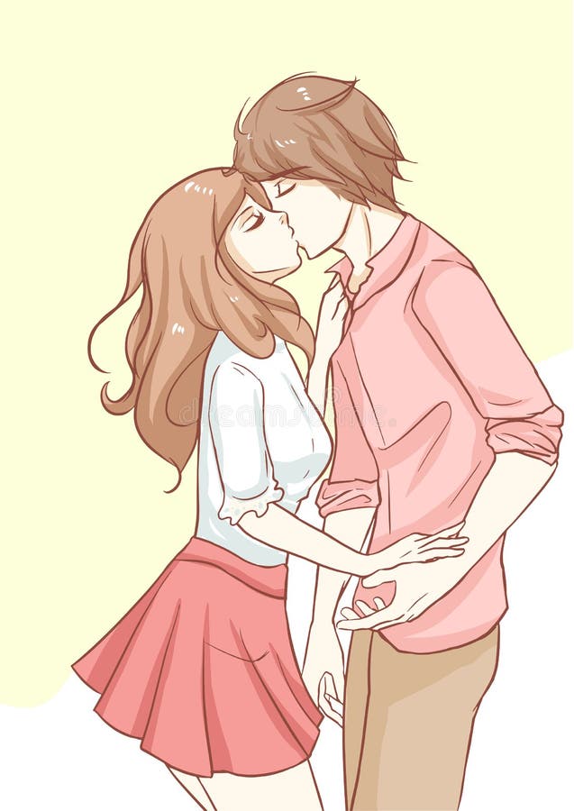 Cute Anime Couple, kis, kiss, cute, animeboy, animegirl, animekiss