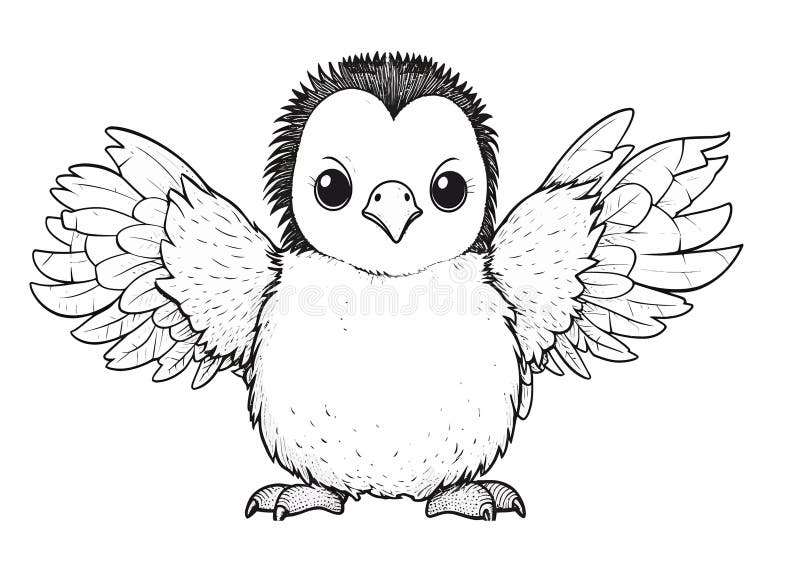 Baby Eagle Coloring Page