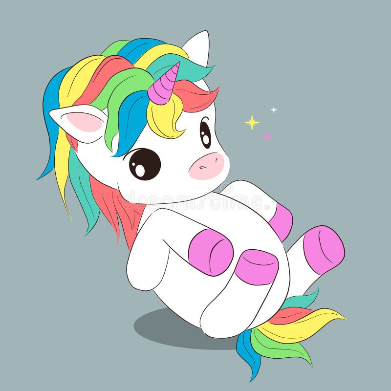 Download Vector Illustration Of Cute Baby Unicorn For Children ...