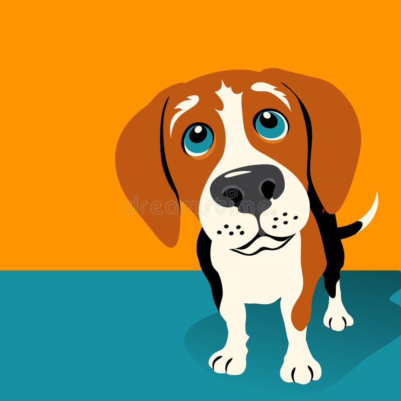 Vector Illustration of a cute Beagle Dog