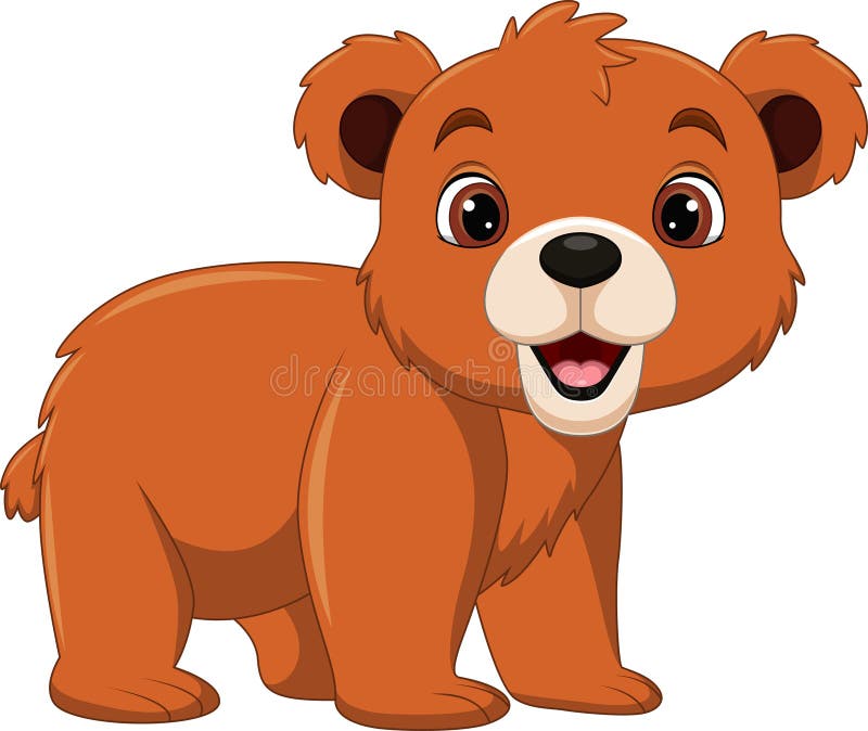 Illustration of a cute brown bear vector illustration