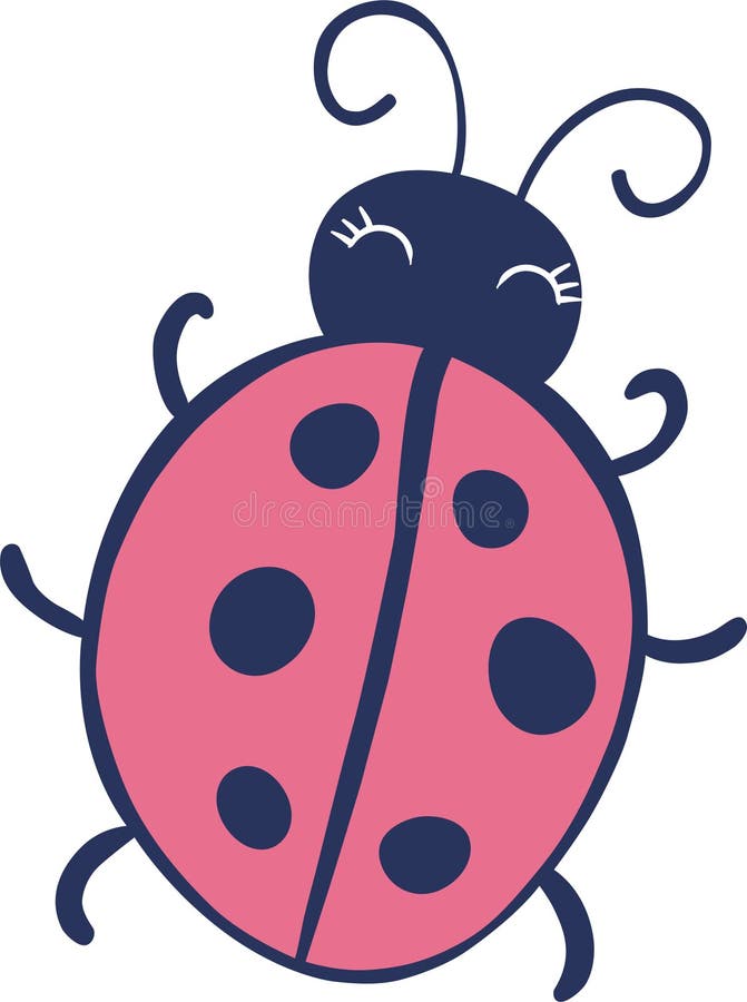 Vector illustration of cute ladybug royalty free illustration