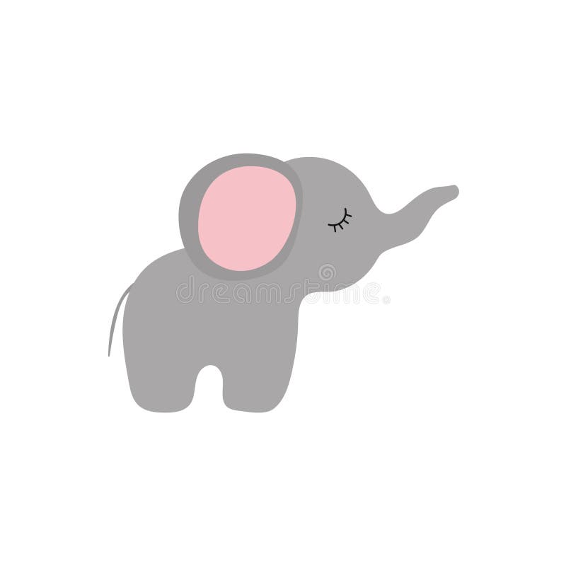 Vector Small Cartoon Elephant Stock Vector - Illustration of fauna, baby:  156310752