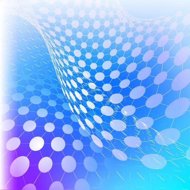 Vector illustration of cyber technology - perspective grids with circles on blue background royalty free illustration Vector illustration of cyber technology - perspective grids with circles on blue background royalty free illustration