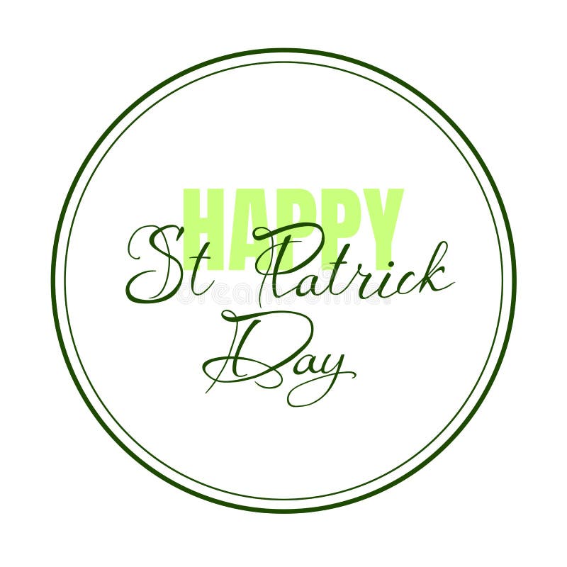 Vector Illustration des glücklichen St- Patrick` s Tagesfirmenzeichens Hand gezeichneter Typografieausweis mit Shamrock vektor abbildung Vector Illustration des glücklichen St- Patrick` s Tagesfirmenzeichens Hand gezeichneter Typografieausweis mit Shamrock vektor abbildung