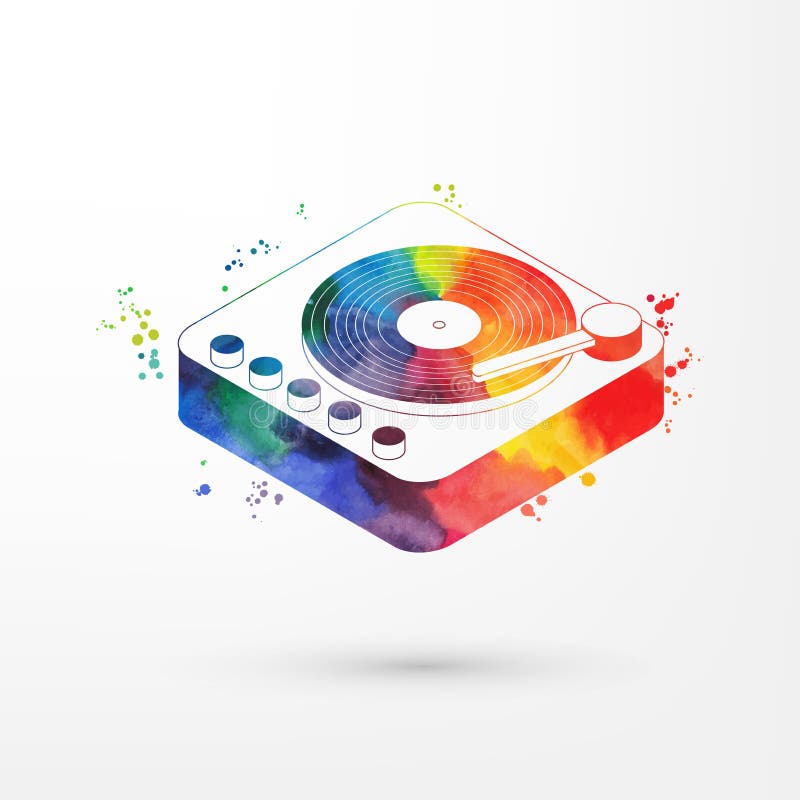 Vector Illustration des isometrischen watercolorp Vinylspielers mit einer Vinylscheibe, Regenbogenfarben Alter Modeweinlesespiele vektor abbildung Vector Illustration des isometrischen watercolorp Vinylspielers mit einer Vinylscheibe, Regenbogenfarben Alter Modeweinlesespiele vektor abbildung