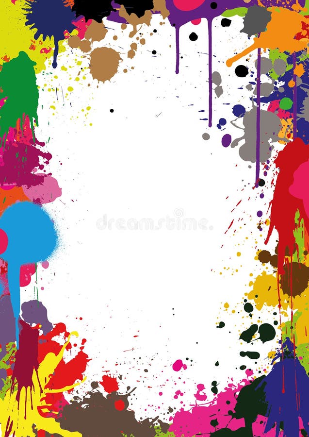 Many Different Colorful Painting Splatters Stock Illustrations 3 Many