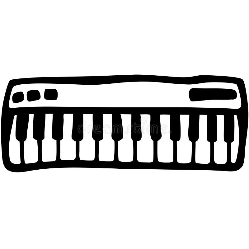 Vector Illustration of Digital Keyboard Synthesizer for Music Designs and Creative Projects vector illustration