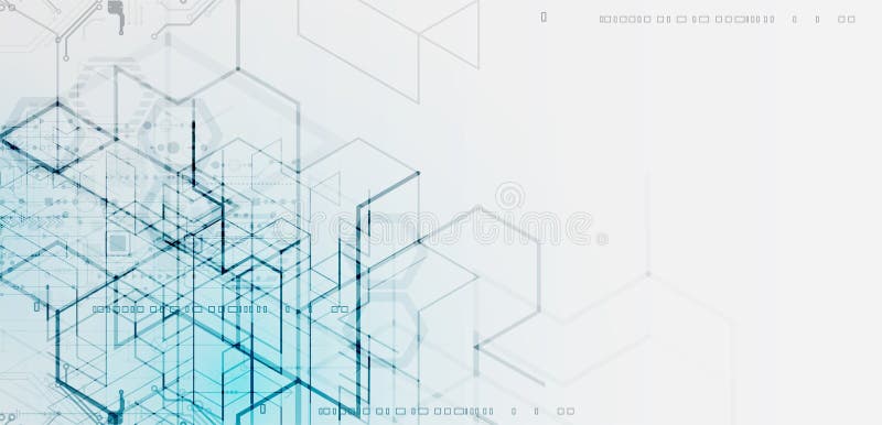 Vector illustration. Digital technology and engineering background. stock illustration