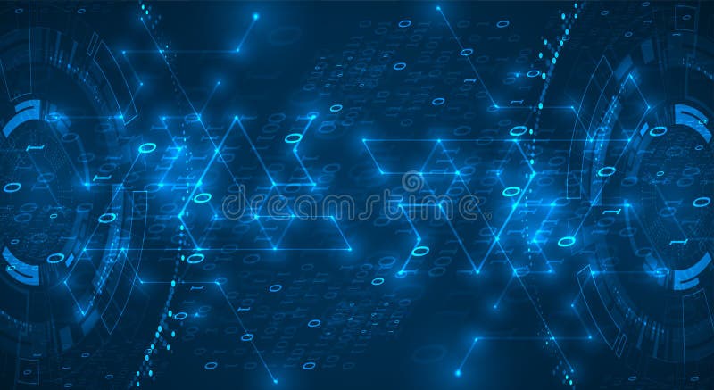 Vector illustration. Digital technology and engineering background. royalty free illustration