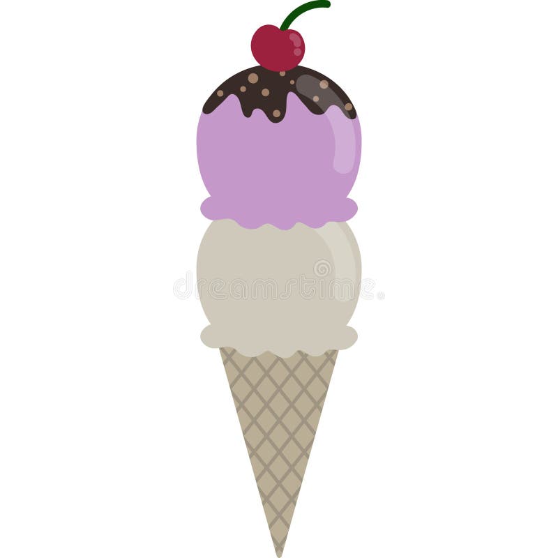 Double Scoop Ice Cream Stock Illustrations 399 Double Scoop Ice
