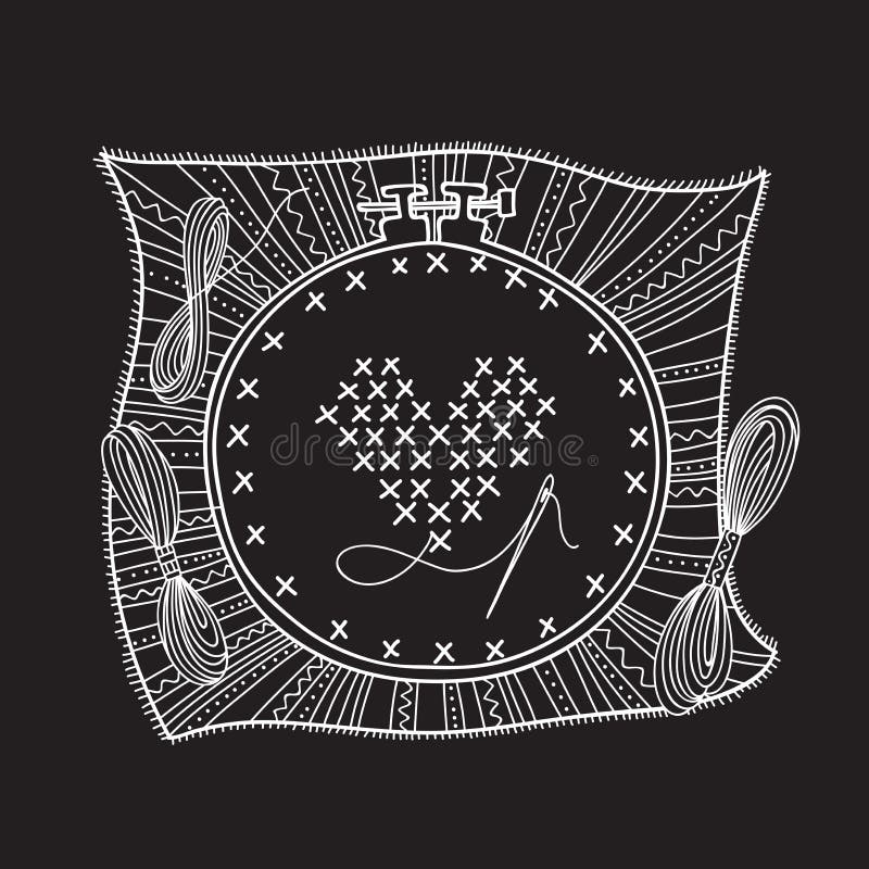 Embroidery Hoop Logo Stock Illustrations 264 Embroidery Hoop Logo