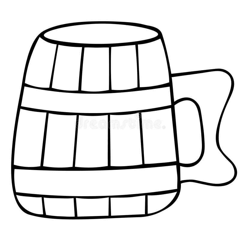 https://thumbs.dreamstime.com/b/vector-illustration-empty-beer-mug-wooden-utensils-coloring-book-children-adults-contour-isolated-background-sketch-175785708.jpg