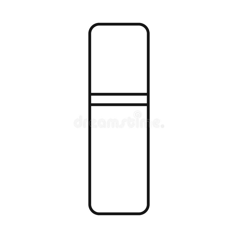 Vector Illustration of Eraser and Rubber Symbol.  Element of Eraser