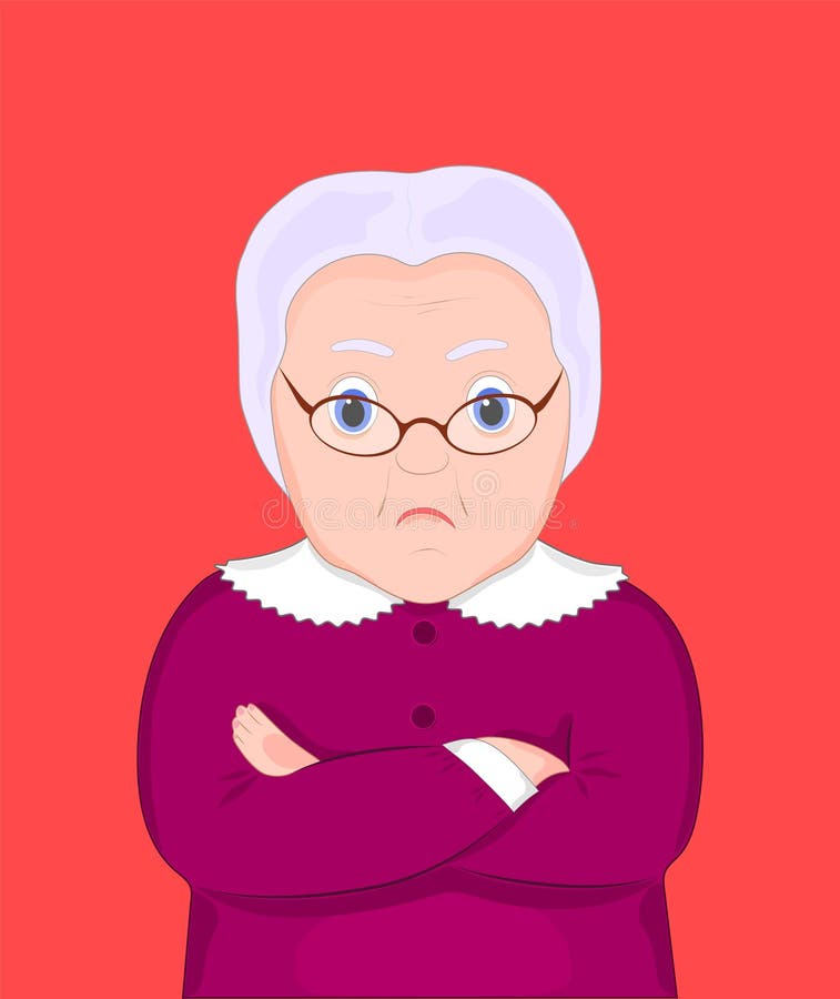 Grumpy Grandmother Stock Illustrations – 51 Grumpy Grandmother Stock  Illustrations, Vectors & Clipart - Dreamstime