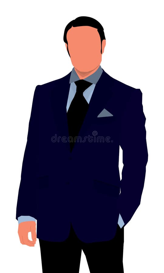Faceless Man In A Suit Illustration Stock Vector Illustration Of Person Executive 151291118 