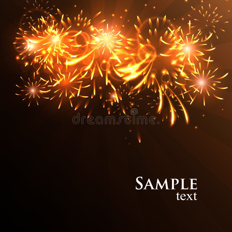 Vector Illustration of Fireworks royalty free illustration