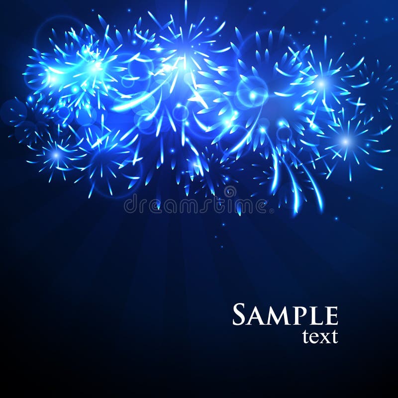 Vector Illustration of Fireworks royalty free illustration