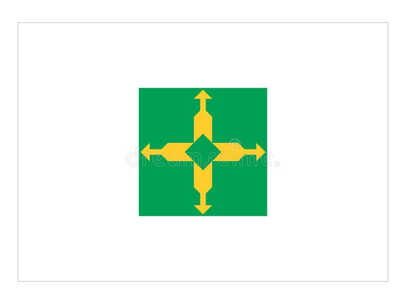 Flag of the City of Brasilia vector illustration