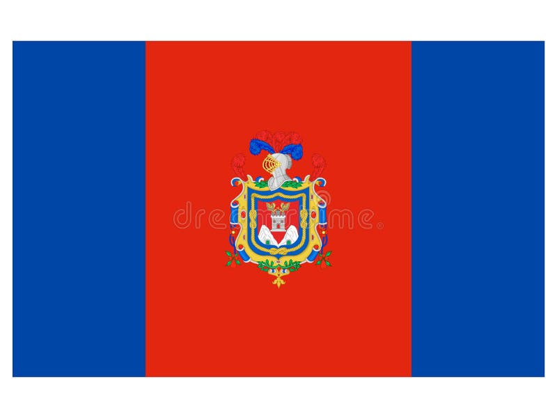 Flag of the City of Quito stock vector. Illustration of colombia