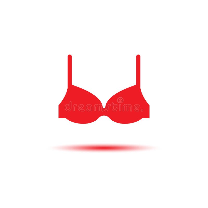 Women's red bra and underwear png