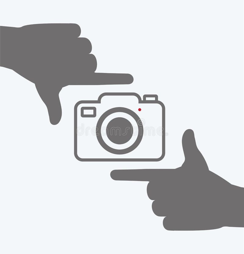 Download Camera Icon With Hands Frame Composition Stock Vector ...