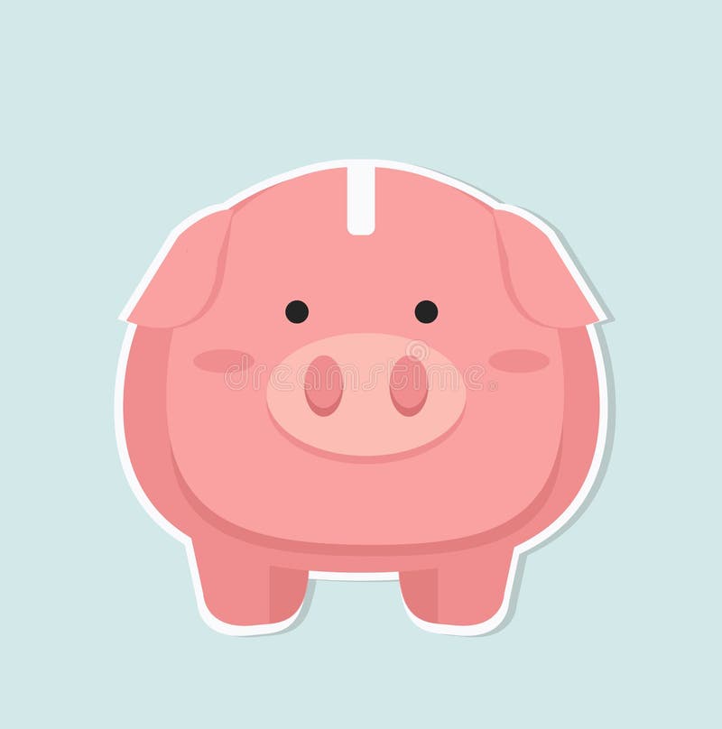Cute Piggybank cartoon vector stock illustration