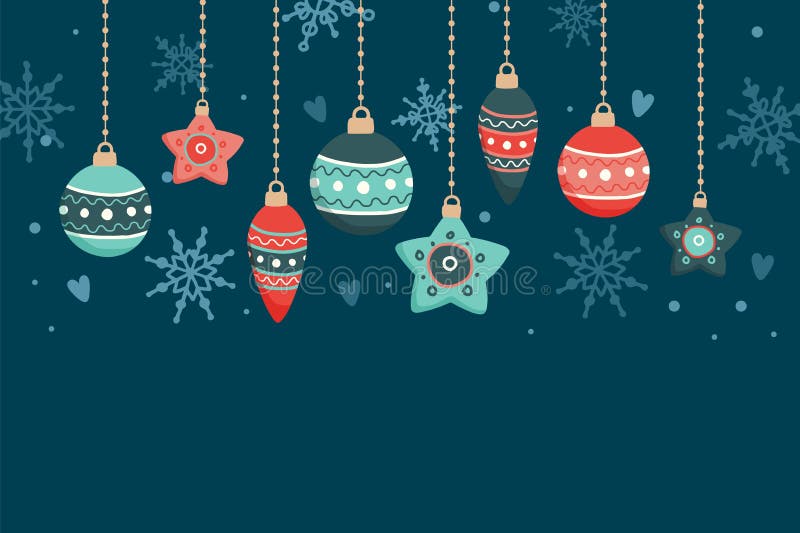 christmas-card-with-hanging-decorations-vector-illustration-stock