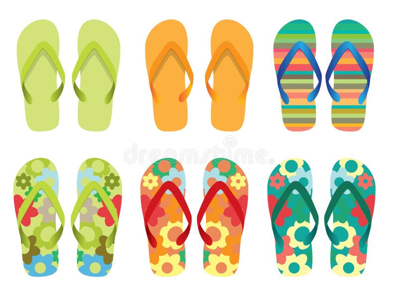 Vector Illustration of Flip Flop Stock Illustration - Illustration of ...