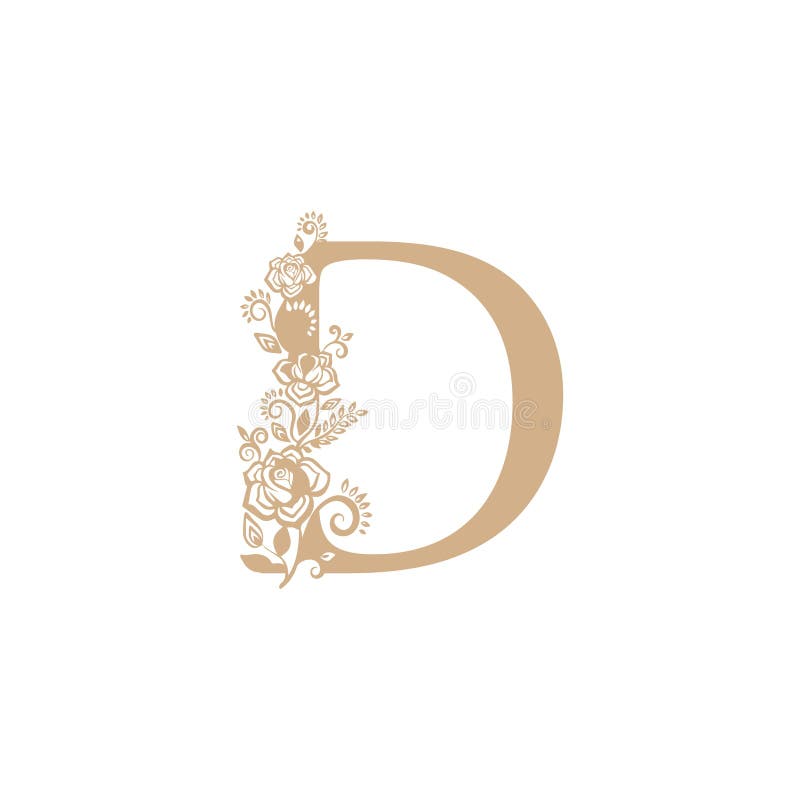 pic Letter B Icon Aesthetic Beige vector illustration flower initial d