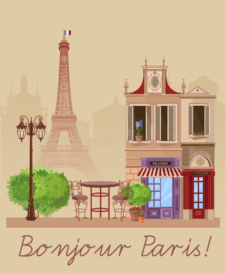 French Cafe Table stock vector Illustration of cappuccino French Cafe Table stock vector Illustration of cappuccino