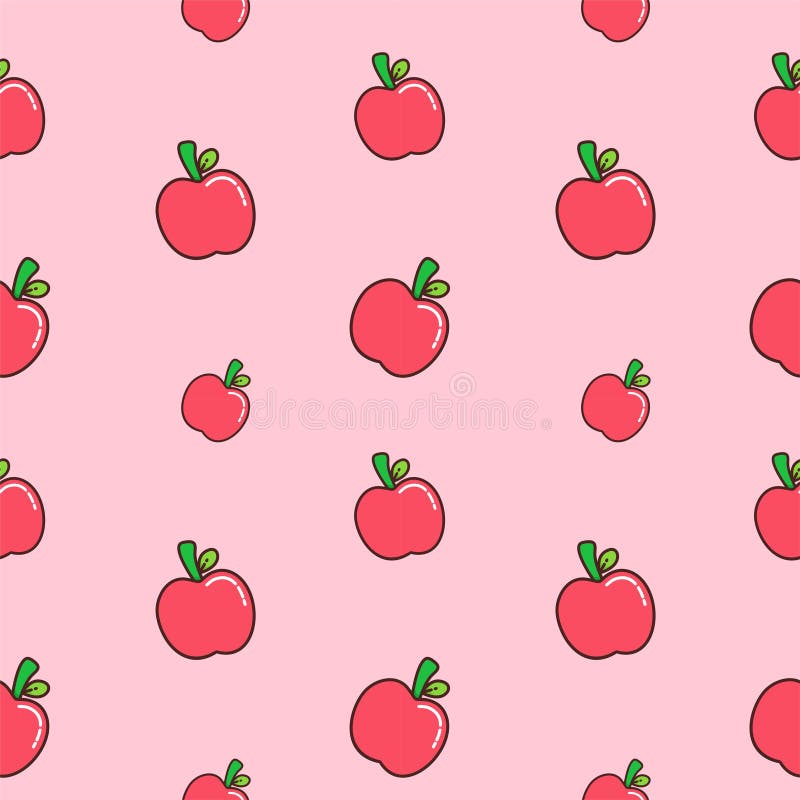 Fresh Sweet Red Apple Fruit Repeat Seamless Pattern Doodle Cartoon Style Wallpaper Stock Vector - Illustration of apple, background: 195147474 Fresh Sweet Red Apple Fruit Repeat Seamless Pattern Doodle Cartoon Style Wallpaper Stock Vector - Illustration of apple, background: 195147474