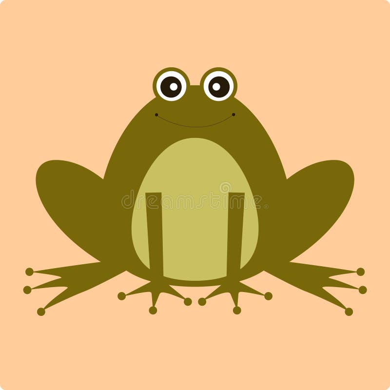 Cute Vector Illustration of frog. Tadpole cute vectors