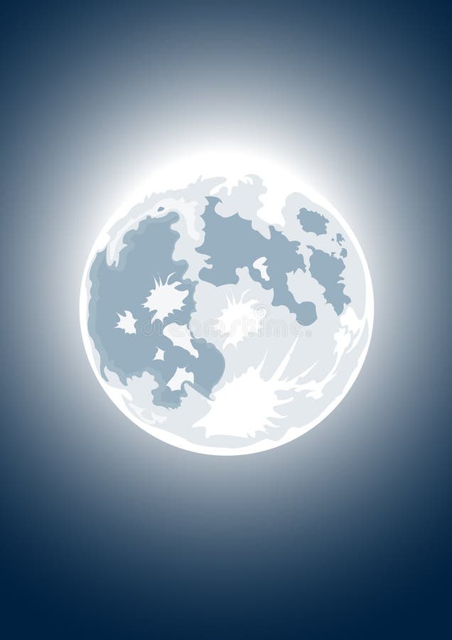 Vector illustration of full moon