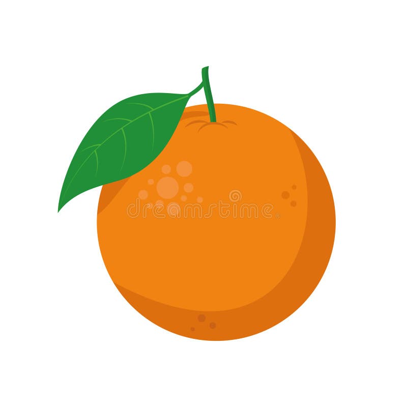 Vector Illustration of a Funny Orange in Cartoon Style Stock Vector ...