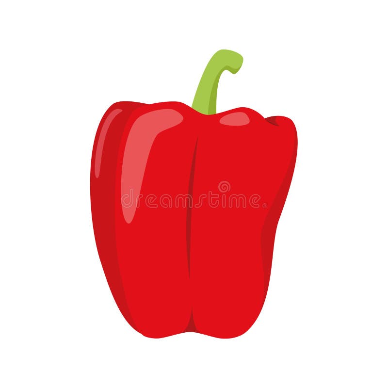 Vector illustration of a funny red pepper in cartoon style