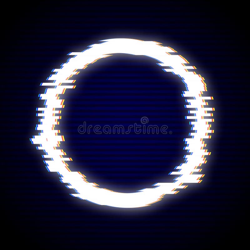 Download Vector Illustration Of Glitched Circle Frame Design ...