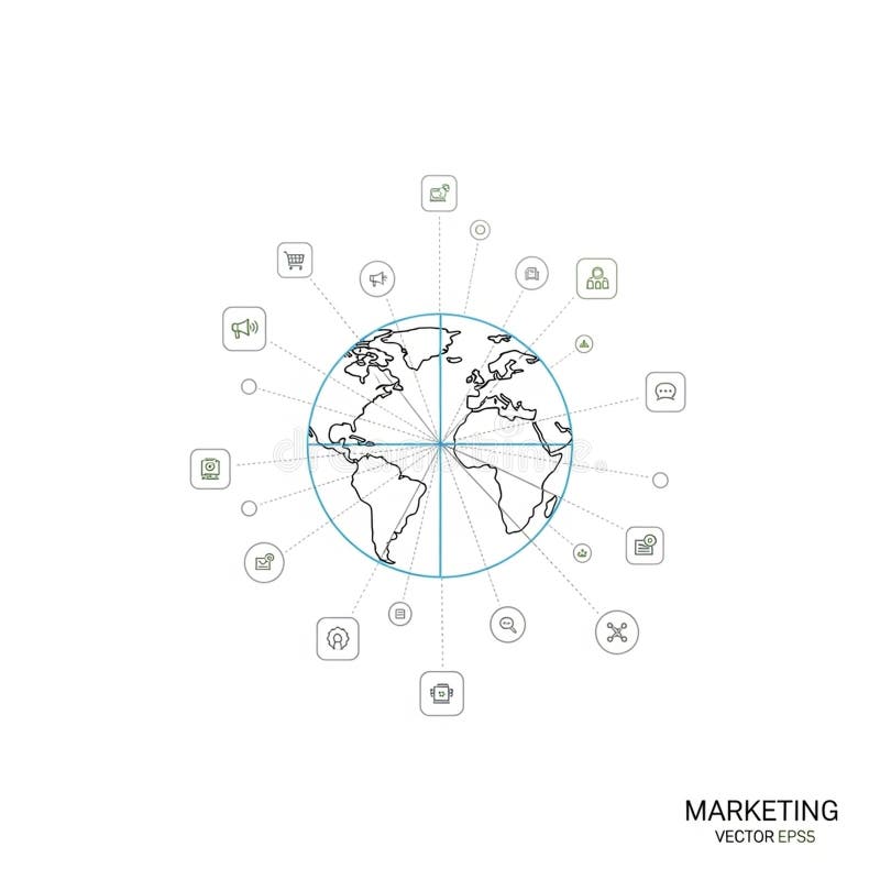 A vector illustration of a globe royalty free illustration