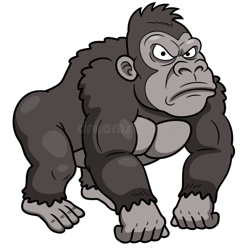 Cartoon Gorilla stock vector. Illustration of nature - 29888469