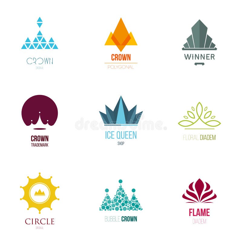 Vector Illustration, graphic elements editable for design with crown.