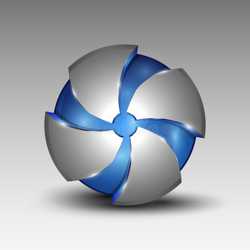 Vector illustration of green colorful sphere as emblem vector illustration