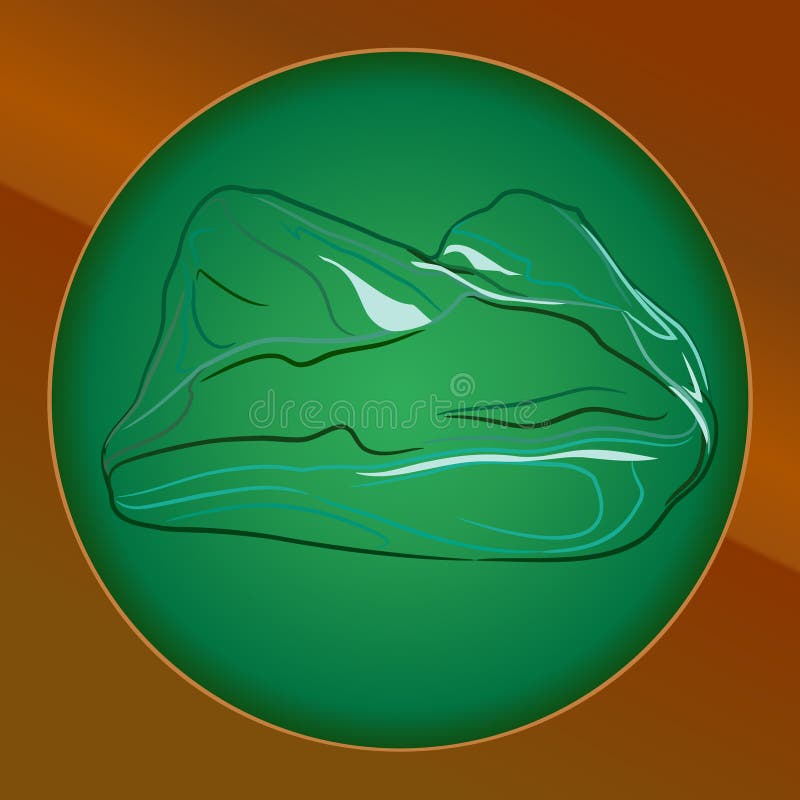 Linie de culoare de artă a bijuteriei naturale netratate de malachite. royalty free illustration