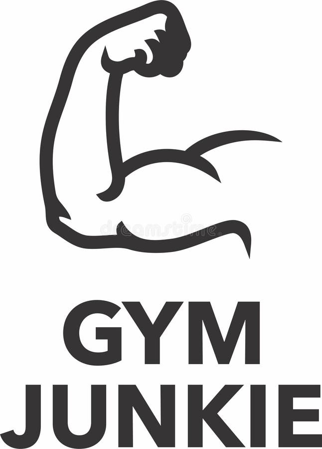 Gym junkie stock vector. Illustration of anatomy, muscle 237441939