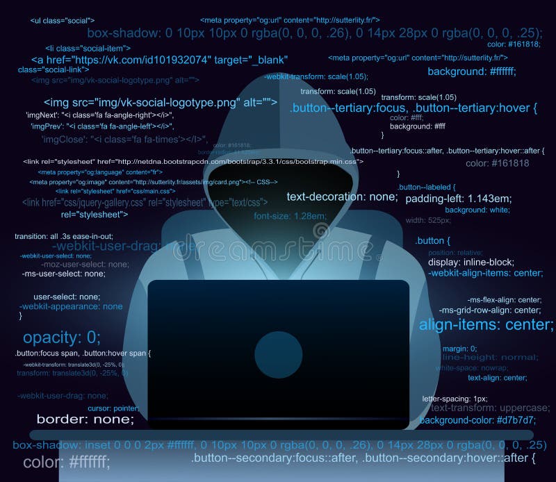 Vector Illustration of Hacker with Laptop, Hacking the Internet on World  Map Background, Computer Security Concept Stock Vector - Illustration of  icon, code: 127161228